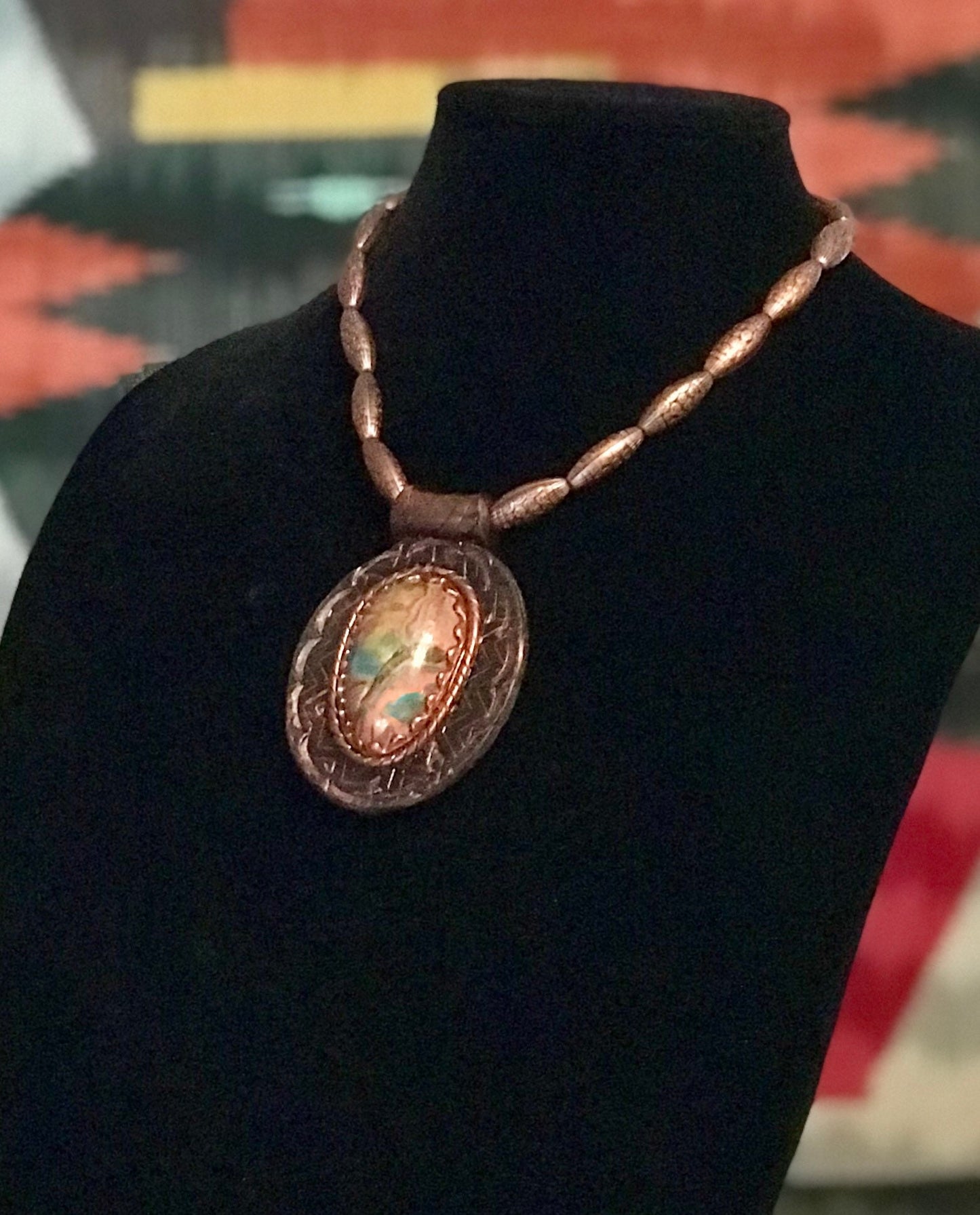 Multi Color Bronze Necklace