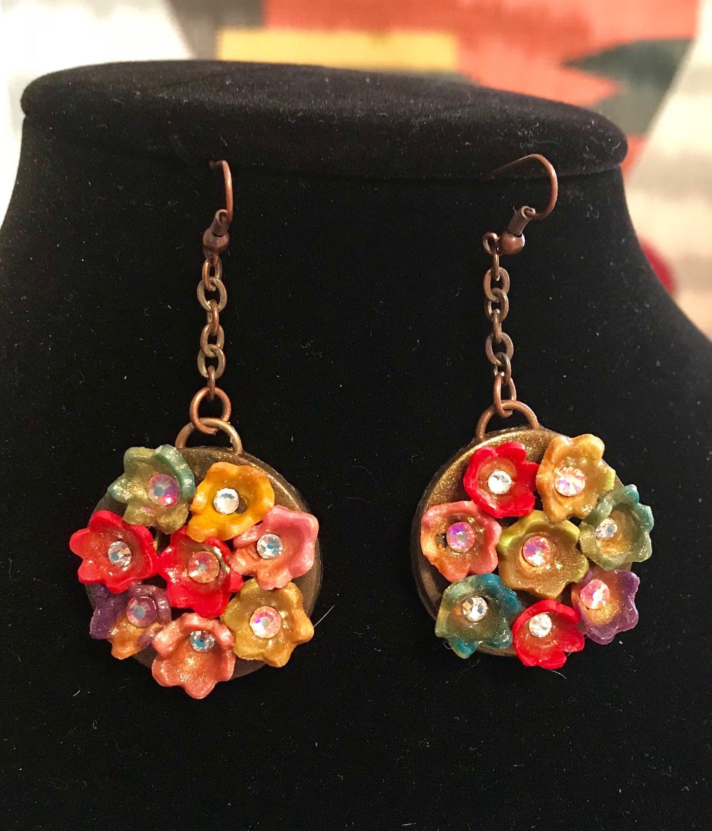 Rhinestones Flower Necklace Set