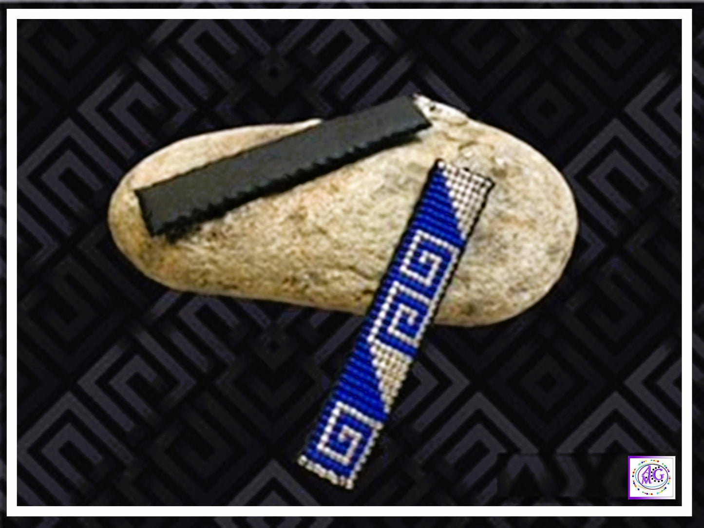 Cobalt Loom Beaded Earrings