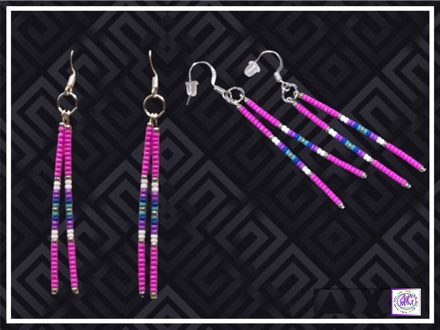 Delicate Pink Beaded Earrings