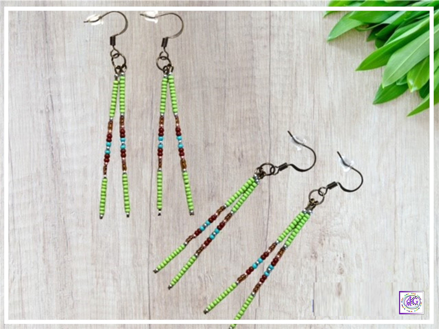 Delicate Lime Beaded Earrings