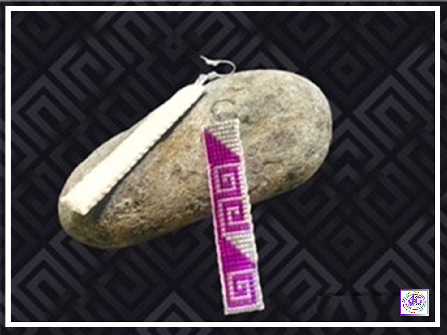 Loom Beaded Fuchsia Earrings