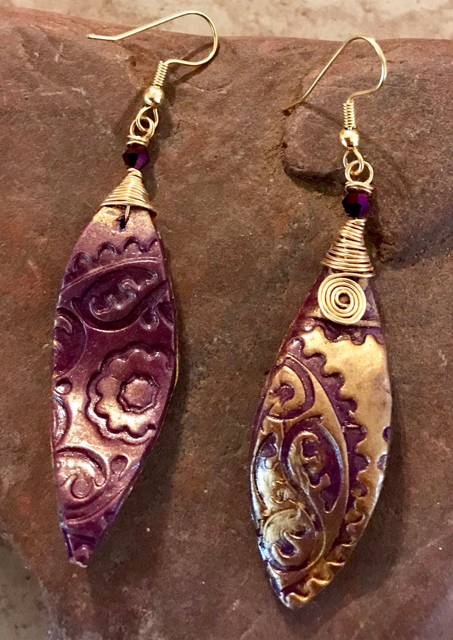 Gold and Purple Necklace Set