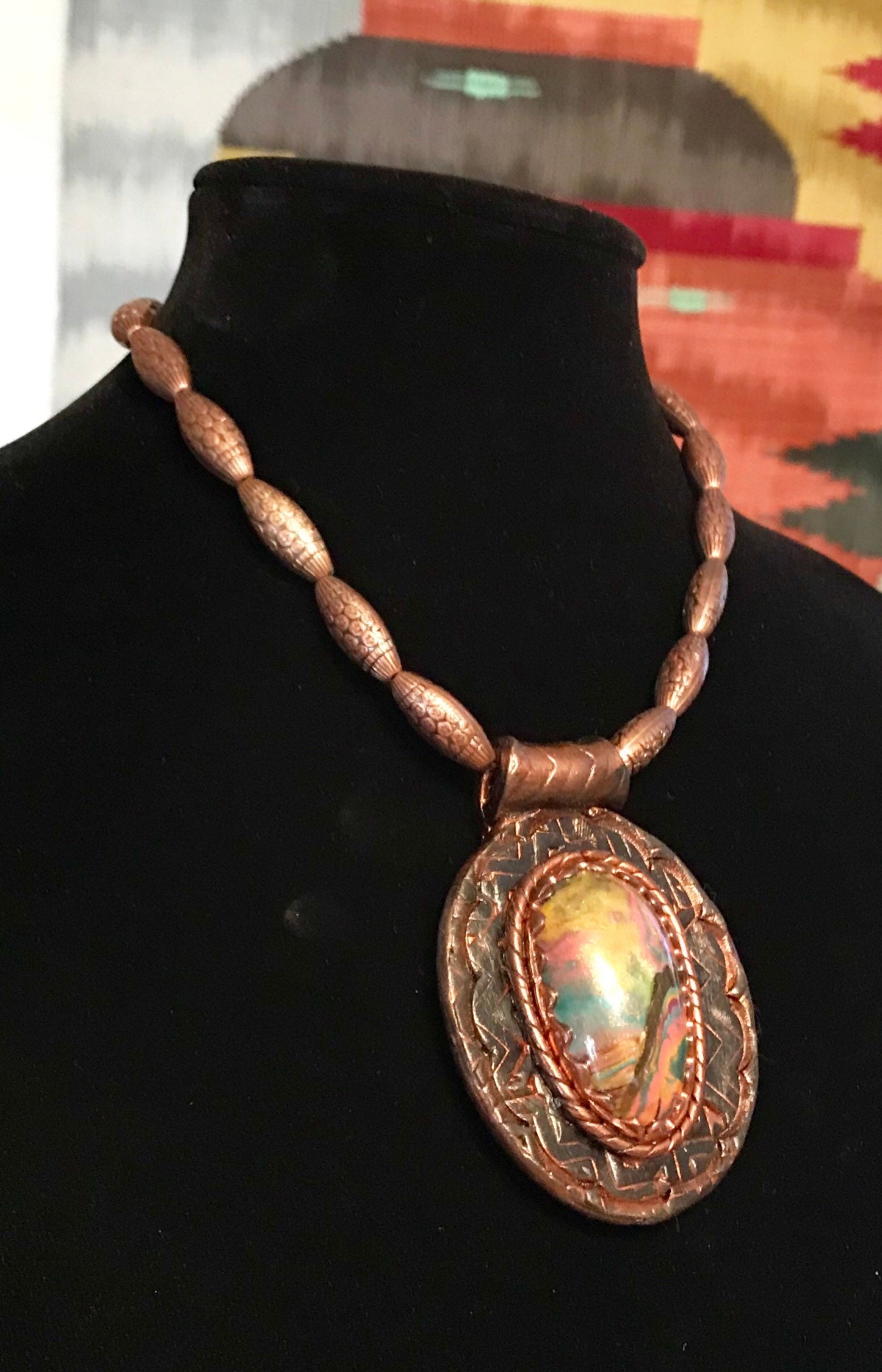 Multi Color Bronze Necklace