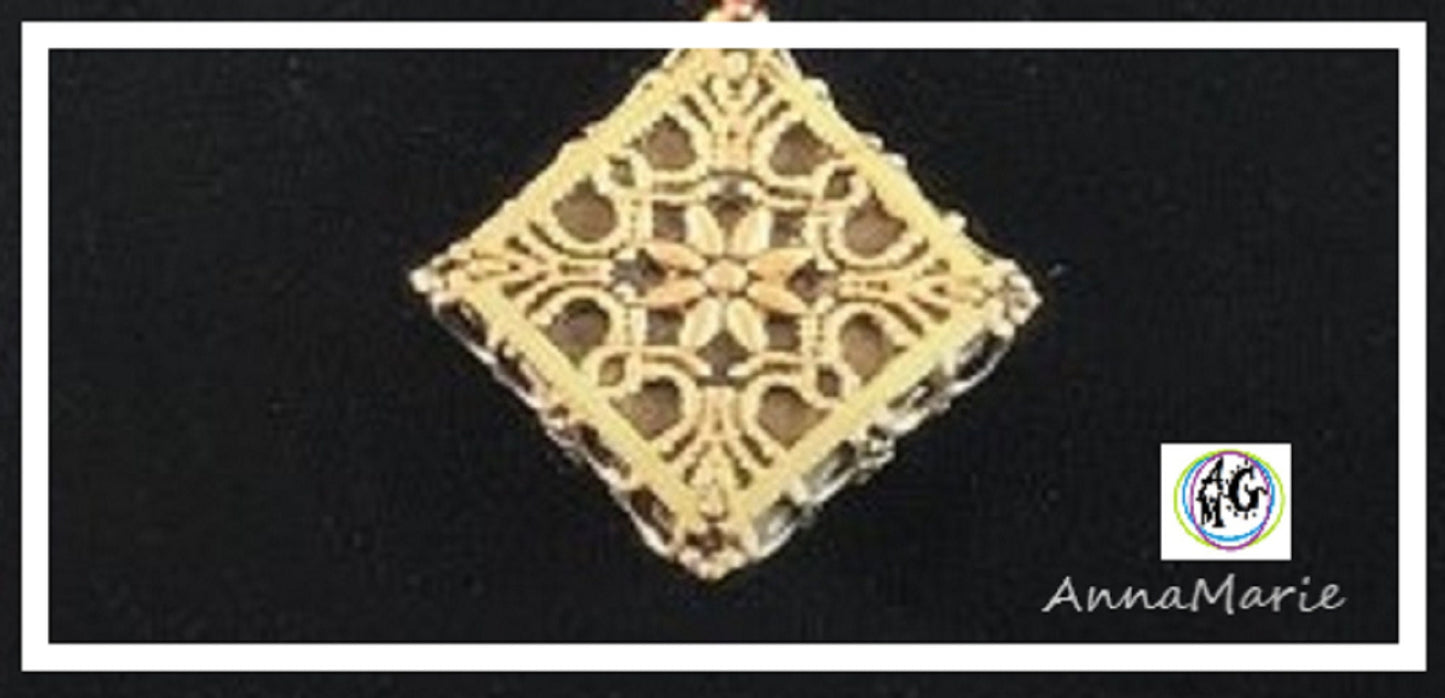 Gold Sparkly Faux Druze Necklace