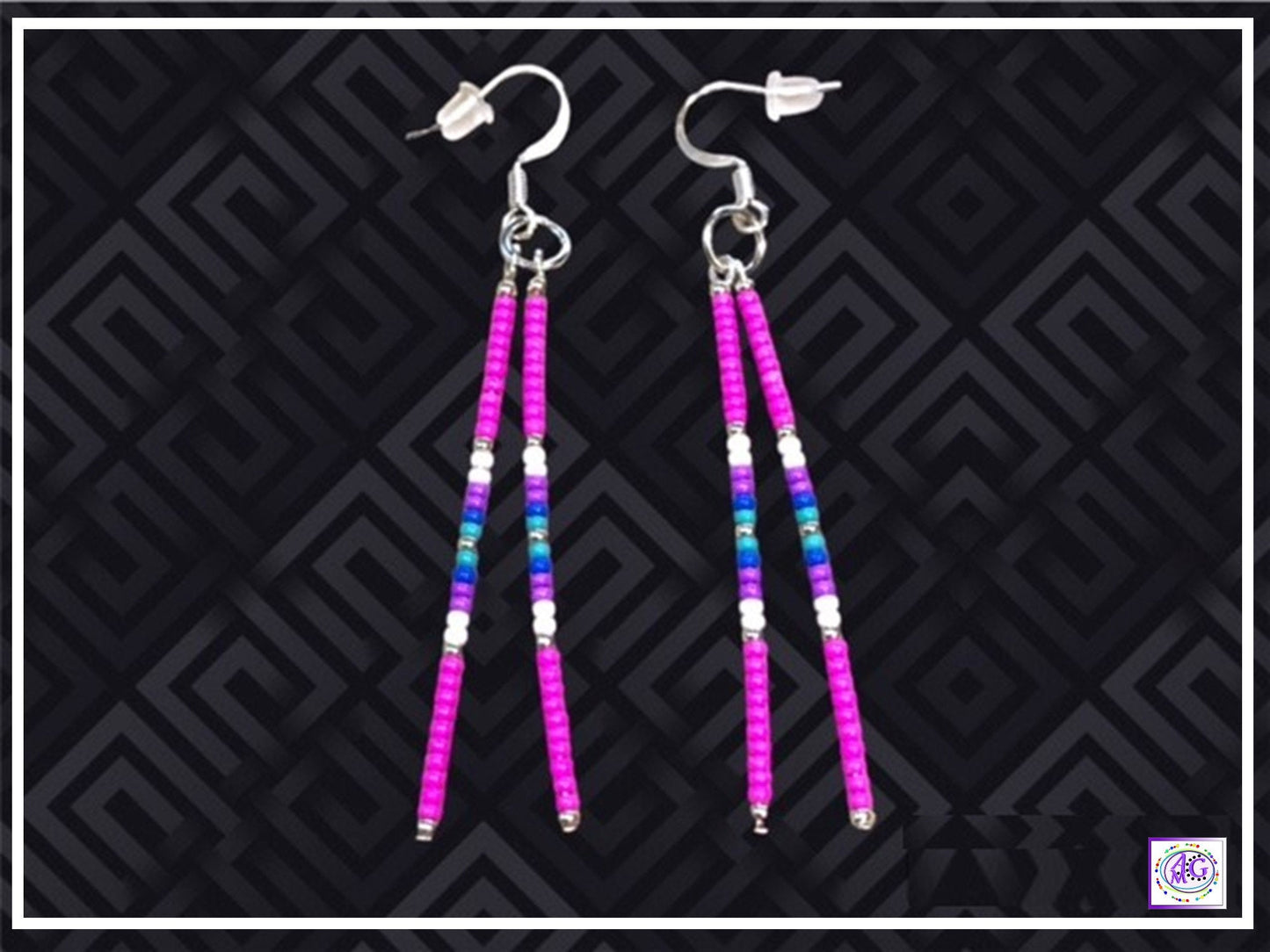 Delicate Pink Beaded Earrings