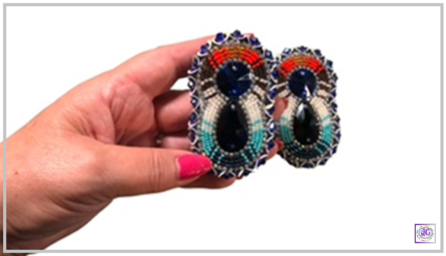 Autumn Beaded Jewelry Set with matching Tumbler Cup
