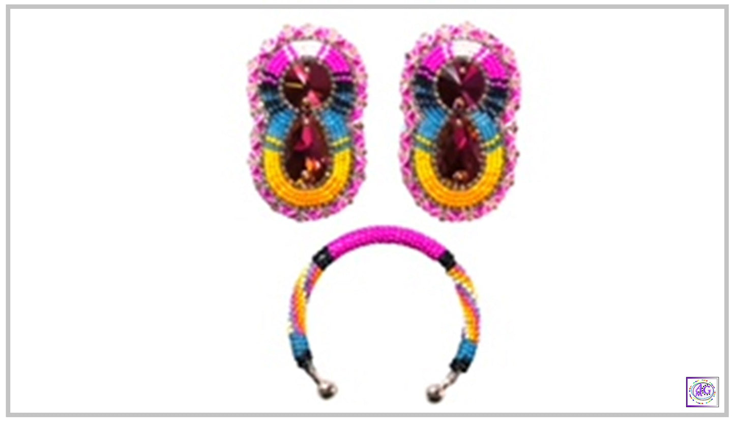 Pink Beaded Jewelry Set with MatchingTumbler