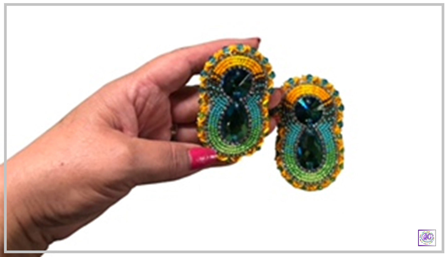 Sunflower Beaded Jewelry Set with Matching Tumbler Cup